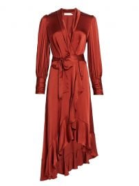 Zimmermann Ladybeetle Wrap Silk Midi Dress at Saks Fifth Avenue